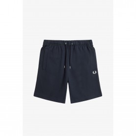 Поларени къси панталони Fred Perry Mens Fleece Jogger Shorts - Navy 608 поларени,къси,панталони,мъжки,ежедневни,облекла,мъжки,къси,панталони,fred,perry,men,s,fleece,jogger,shorts,navy,608