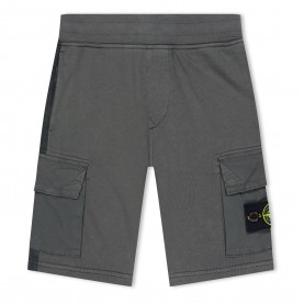 stone,island,junior,bermuda,cotton,fleece,blue,grey,v0063