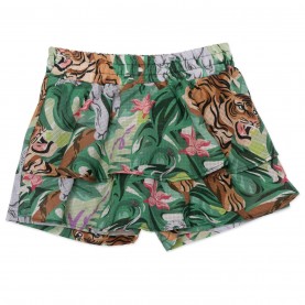 поларени,къси,панталони,детски,3/4,панталони,kenzo,kids',fleece,jogger,shorts,forest,green