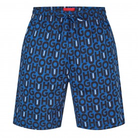 Поларени къси панталони Hugo Men's Fleece Jogger Shorts - Dark Blue 462 поларени,къси,панталони,мъжки,къси,панталони,hugo,men's,fleece,jogger,shorts,dark,blue,462