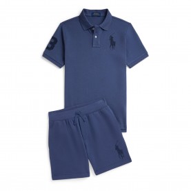 Поларени къси панталони Polo Ralph Lauren Kids Fleece Jogger Shorts - Light Navy поларени,къси,панталони,polo,ralph,lauren,kids,fleece,jogger,shorts,light,navy