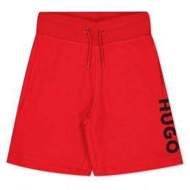 hugo,boys,large,logo,shorts,red,990