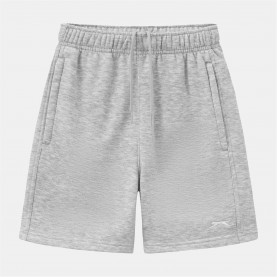 Slazenger Slaz Fleece Short Jn63 - Grey Marl дрехи,за,училище,ученическо,облекло,детски,къси,панталони,детски,3/4,панталони,slazenger,slaz,fleece,short,jn63,grey,marl