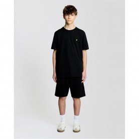 Поларени къси панталони Lyle and Scott Kids Fleece Jogger Shorts - Black поларени,къси,панталони,дрехи,за,училище,детски,къси,панталони,детски,3/4,панталони,lyle,and,scott,kids,fleece,jogger,shorts,black