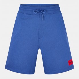 поларени,къси,панталони,мъжки,къси,панталони,hugo,men's,jogger,fleece,shorts,blue,422