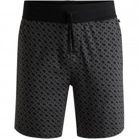 Поларени къси панталони Boss Mens RelaxMono Jersey Relaxed Fit Fleece Jogger Shorts - Black Mono 981 поларени,къси,панталони,мъжки,къси,панталони,boss,men,s,relaxmono,jersey,relaxed,fit,fleece,jogger,shorts,black,mono,981