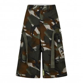 Къси панталони AAPE Mens Camouflage Relaxed Fit Cargo Shorts - Green къси,панталони,мъжки,къси,панталони,aape,men,s,camouflage,relaxed,fit,cargo,shorts,green