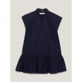 юношеска,рокля,детски,облекла,tommy,hilfiger,global,stripe,shirt,dress,juniors,desert,sky