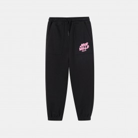 Анцуг Jack Wills Kids JW Loose Fit Closed Hem Fleece Joggers - Black/Pink анцуг,детски,анцузи,jack,wills,kids,jw,loose,fit,closed,hem,fleece,joggers,black,pink