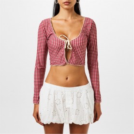 JADED LONDON Gingham Cardi - Gingham дамски,плетени,дрехи,jaded,london,gingham,cardi,gingham