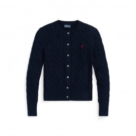 Жилетка POLO RALPH LAUREN Stretch Cotton Crewneck Cardigan - Hunter Navy жилетка,дамски,плетени,дрехи,polo,ralph,lauren,stretch,cotton,crewneck,cardigan,hunter,navy
