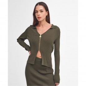 жилетка,дамски,плетени,дрехи,barbour,international,mondale,zip,up,cardigan,empire,green