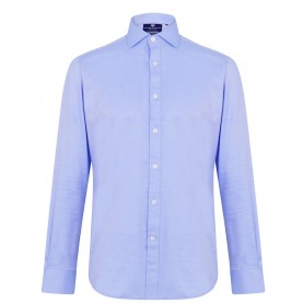 мъжки,ризи,haines,and,bonner,tailored,cut,cotton,twill,shirt,blue,26