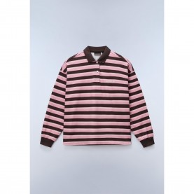 дамски,топове,napapijri,napa,lehua,long,sleeve,polo,womens,brown,pink