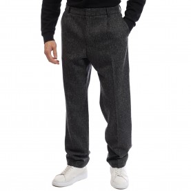Панталони Boss Mens Peter Pl Double Breasted Straight Leg Trousers - Medium Grey панталони,мъжки,панталони,тип,чино,boss,men,s,peter,pl,double,breasted,straight,leg,trousers,medium,grey