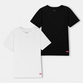 Юношеска тениска Levis Two Pack T Shirt Set Juniors - Black/White юношеска,тениска,levis,two,pack,t,shirt,set,juniors,black,white