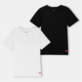 юношеска,тениска,детски,облекла,levis,two,pack,t,shirt,set,juniors,black,white