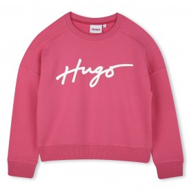 детски,облекла,hugo,big,logo,crewneck,juniors,pink,48t
