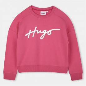 Блуза HUGO Kids' Big Logo Crew Sweatshirt - Pink 48T блуза,hugo,kids',big,logo,crew,sweatshirt,pink,48t
