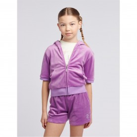 суичър,детски,3/4,панталони,juicy,couture,kids',short,sleeve,diamond,zip,hoodie,dewberry,a54