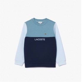 детски,пуловер,детски,облекла,lacoste,block,crew,neck,jumper,childrens,blue,multi,hji