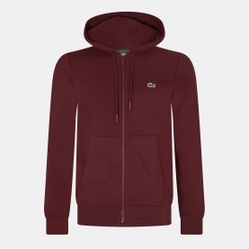 суичър,мъжки,ежедневни,облекла,мъжки,горнища,с,качулка,lacoste,zip,up,fleece,hoodie,expresso