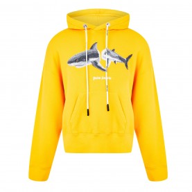суичър,мъжки,ежедневни,облекла,palm,angels,shark,hoodie,yellow,grey