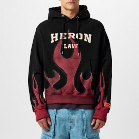 Суичър Heron Preston Mens Law Flames Hoodie - Black суичър,мъжки,горнища,с,качулка,мъжки,ежедневни,облекла,heron,preston,men,s,law,flames,hoodie,black