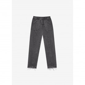 Панталони Cole Buxton Mens Distressed Cotton Cargo Trousers - Og Washed Black панталони,cole,buxton,men,s,distressed,cotton,cargo,trousers,og,washed,black