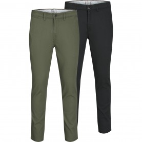 Мъжки панталони тип чино Jack and Jones 2-Pack Marco Chino Trouser Mens - Black/Olive мъжки,панталони,тип,чино,мъжки,панталони,тип,чино,jack,and,jones,2,pack,marco,chino,trouser,mens,black,olive