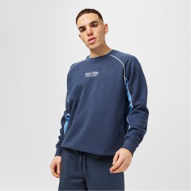 пуловер,мъжки,горнища,с,качулка,мъжки,блузи,jack,wills,retro,sport,crew,jumper,night,sky