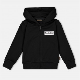Суичър Napapijri Kids' Black Chamois Hoodie - Black 041 суичър,детски,3/4,панталони,napapijri,kids',black,chamois,hoodie,black,041