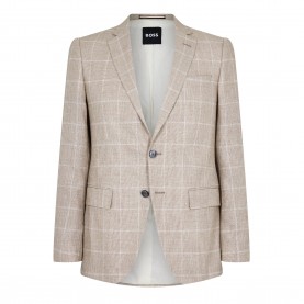 Яке Boss Mens H-Huge-MM-C Suit Jacket - Beige Check яке,boss,men,s,h,huge,mm,c,suit,jacket,beige,check