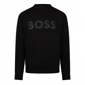 блуза,мъжки,блузи,boss,men,s,salbo,tonal,logo,cotton,long,sleeve,sweatshirt,black