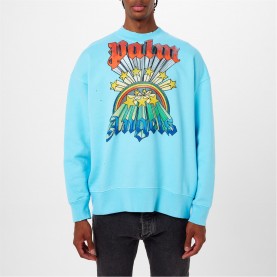 облекла,на,разпродажба,мъжки,ежедневни,облекла,мъжки,горнища,с,качулка,palm,angels,rainbow,crewneck,blue