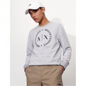 блуза,зимни,аксесоари,armani,exchange,armani,logo,crew,sweater,grey,3929