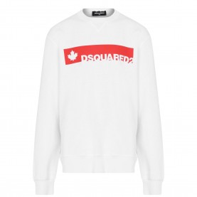 Блуза DSquared2 Boys Maple Sweatshirt - Wht/Red 100 SMU блуза,dsquared2,boy,s,maple,sweatshirt,wht,red,100,smu