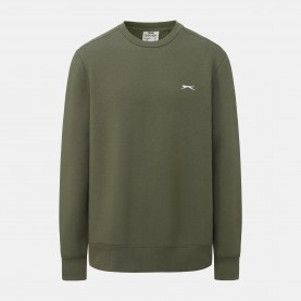 Мъжка поларена блуза Slazenger Fleece Crew Sweater Mens - Khaki мъжка,поларена,блуза,мъжки,блузи,slazenger,fleece,crew,sweater,mens,khaki