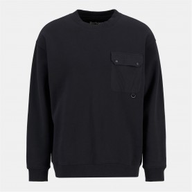 блуза,облекла,на,разпродажба,мъжки,ежедневни,облекла,мъжки,горнища,с,качулка,barbour,leazes,crew,sweatshirt,black,bk11