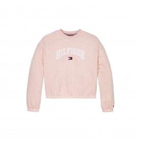 Блуза Tommy Hilfiger Kids Varsity Crew Sweatshirt - Crl Ice Hthr блуза,tommy,hilfiger,kids,varsity,crew,sweatshirt,crl,ice,hthr