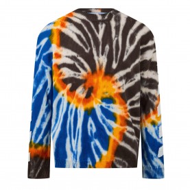 Блуза Off White Mens Tie Dye Sweater, All-over Multicoloured - Black White блуза,мъжки,горнища,с,качулка,мъжки,ежедневни,облекла,off,white,men,s,tie,dye,sweater,all,over,multicoloured,black,white