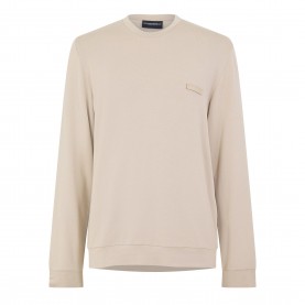 Блуза Emporio Armani Mens Modal Cotton Crew-Neck Sweatshirt - Clay блуза,мъжки,ежедневни,облекла,мъжки,горнища,с,качулка,emporio,armani,men,s,modal,cotton,crew,neck,sweatshirt,clay