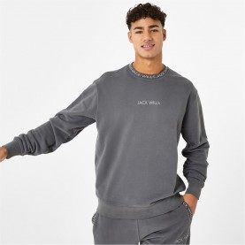 блуза,мъжки,ежедневни,облекла,мъжки,горнища,с,качулка,jack,wills,jacquard,crew,sweatshirt,slate