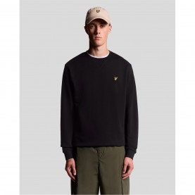 Блуза Lyle and Scott Mens Crew Sweatshirt - Jet Black блуза,мъжки,блузи,lyle,and,scott,mens,crew,sweatshirt,jet,black