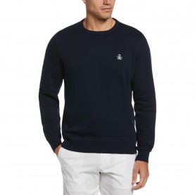 Поларена блуза Original Penguin Original Fleece Crew Sweater - Navy 413 поларена,блуза,мъжки,ежедневни,облекла,мъжки,горнища,с,качулка,original,penguin,original,fleece,crew,sweater,navy,413