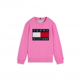 Блуза Tommy Hilfiger Kids Crew Sweatshirt - Pink Daisy TOU блуза,tommy,hilfiger,kids,crew,sweatshirt,pink,daisy,tou