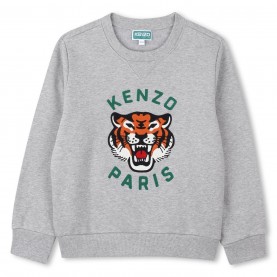 Пуловер KENZO Kids' Unisex Crew Jumper - Grey A55 пуловер,детски,3/4,панталони,kenzo,kids',unisex,crew,jumper,grey,a55
