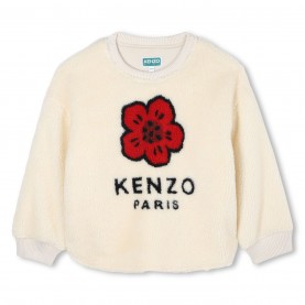 Блуза KENZO Kids' Teddy Crew Sweatshirt - Cream 21G блуза,детски,3/4,панталони,kenzo,kids',teddy,crew,sweatshirt,cream,21g