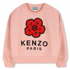 Блуза Kenzo Kids Poppy Embroidered Relaxed Fit Crew Sweatshirt - Pink 47H блуза,kenzo,kids,poppy,embroidered,relaxed,fit,crew,sweatshirt,pink,47h