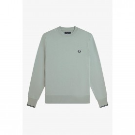 Блуза Fred Perry Mens Crew-Neck Cotton Sweatshirt - SilvrBlue 71C блуза,мъжки,горнища,с,качулка,мъжки,ежедневни,облекла,fred,perry,men,s,crew,neck,cotton,sweatshirt,silvrblue,71c
